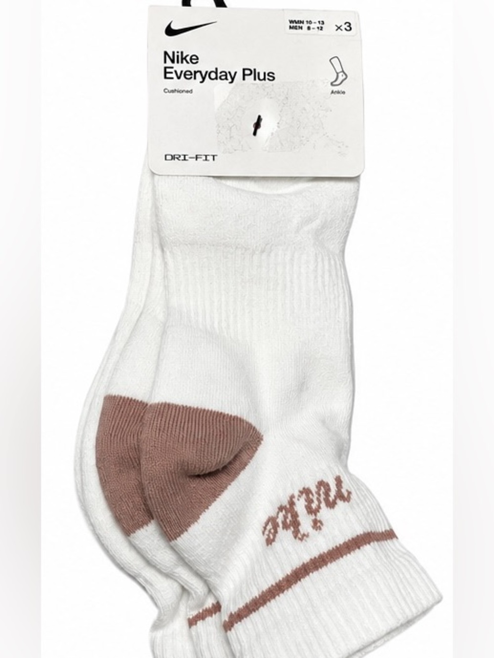 Nike Everyday Plus Cushioned Dri-Fit Ankle Socks 3-Pack